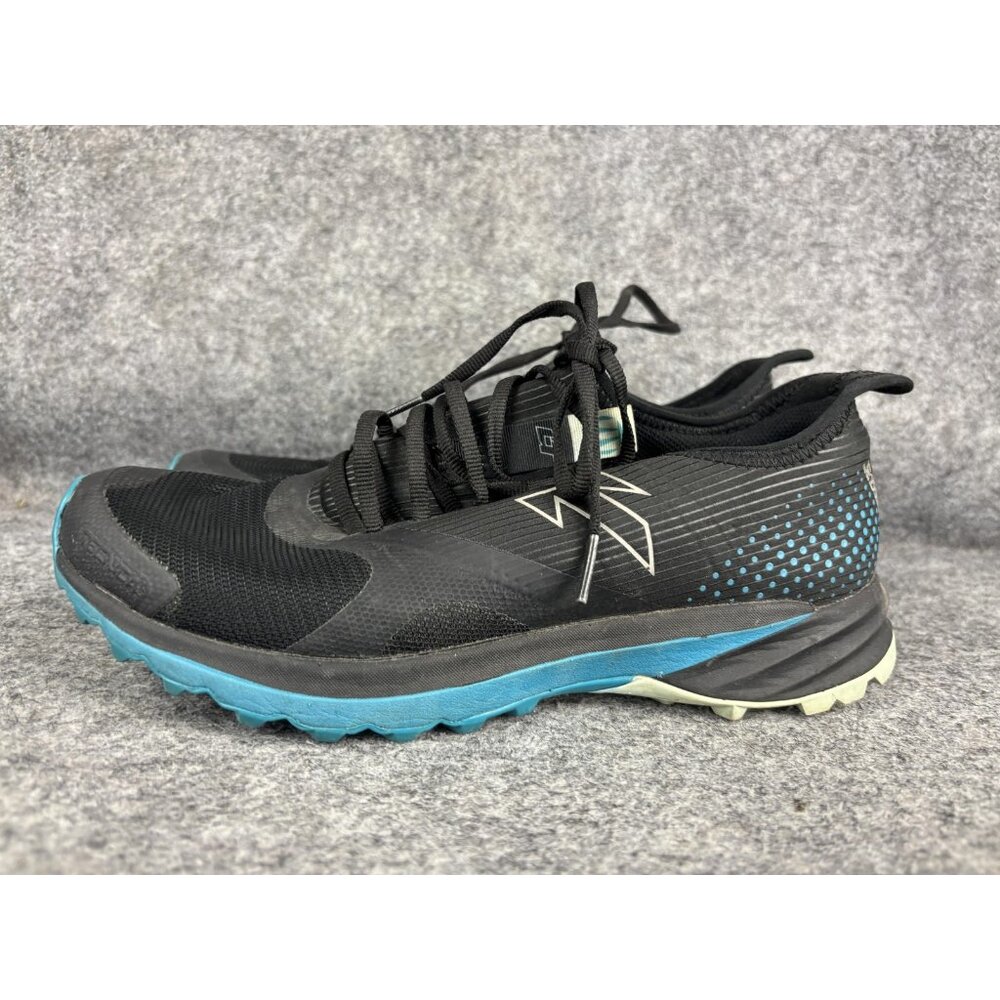 Tecnica Origin‎ LT Trail Running Shoes Womens Size 7 Black Blue Vibram C.A.S